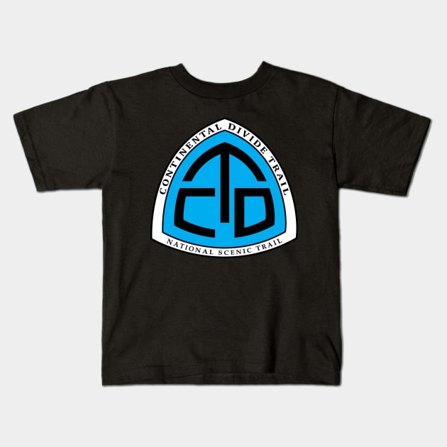 Continental Divide trail logo Kids T-Shirt by Deedy Studio